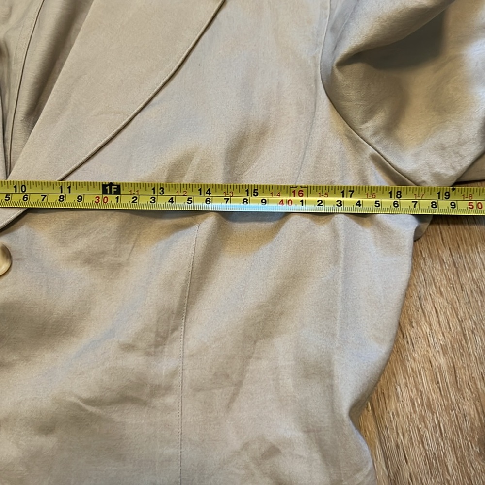 HAROLD’S Women’s Size 8 Tan Three Button Blazer 100% Cotton - Picture 5 of 12